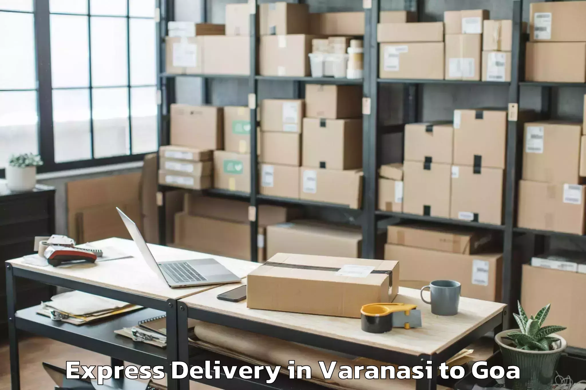 Get Varanasi to Colvale Express Delivery